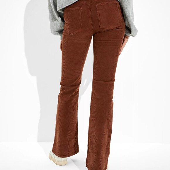 American Eagle pants 4 Super Hi-Rise Flare corduroy hippie boho retro stretch - Picture 15 of 16